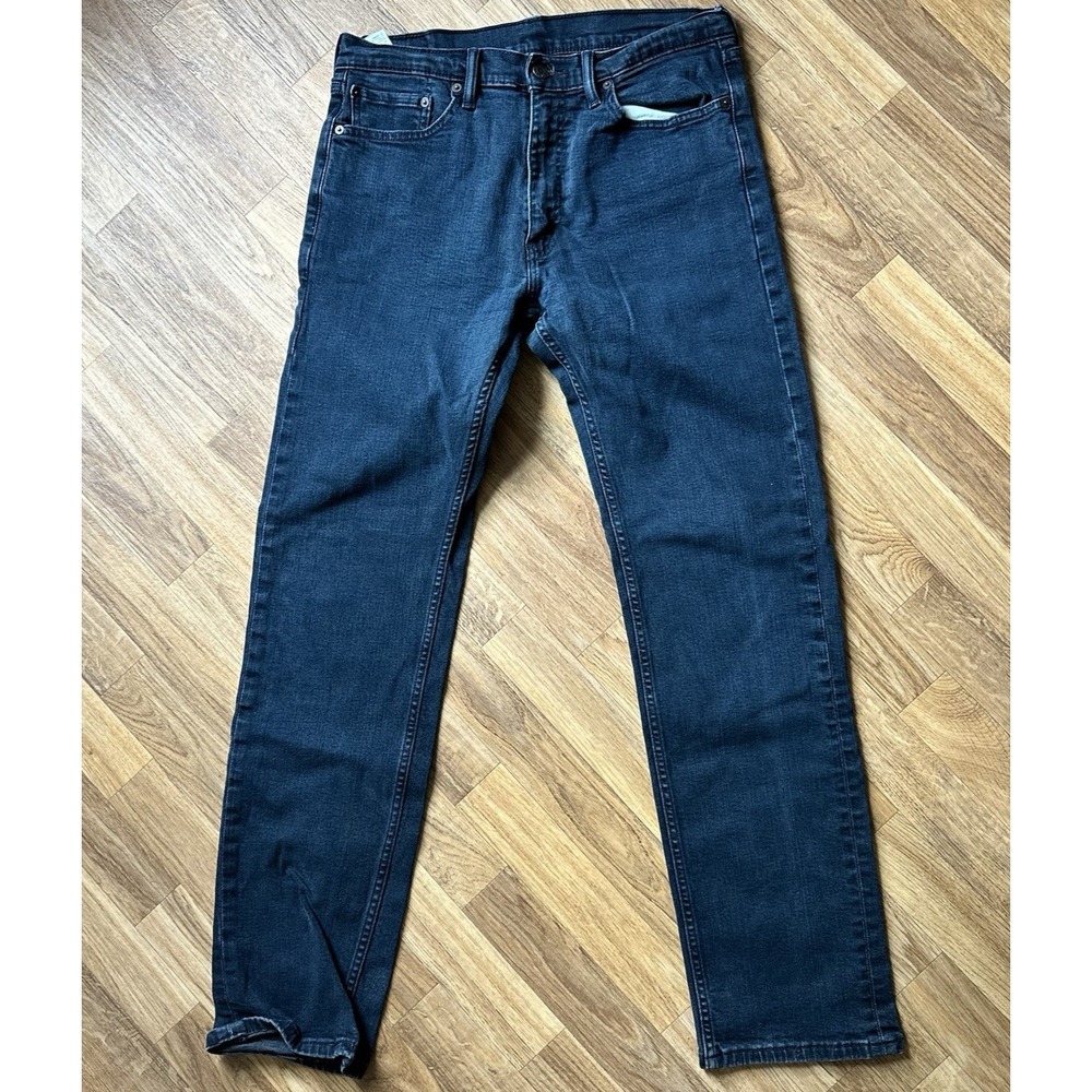Levis Mens 505 Straight Leg Jeans Size 33x34 Black Denim Workwear Casual